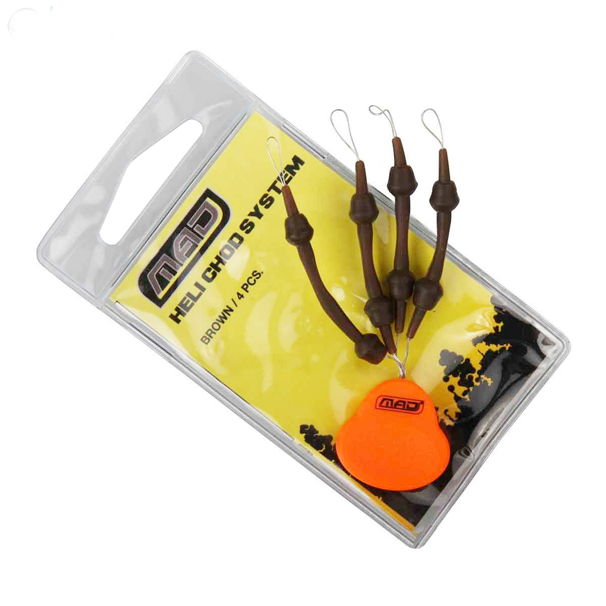 Carp Tacklebox, randvoll mit Karpfenmaterial - Mad Heli Chod System Brown