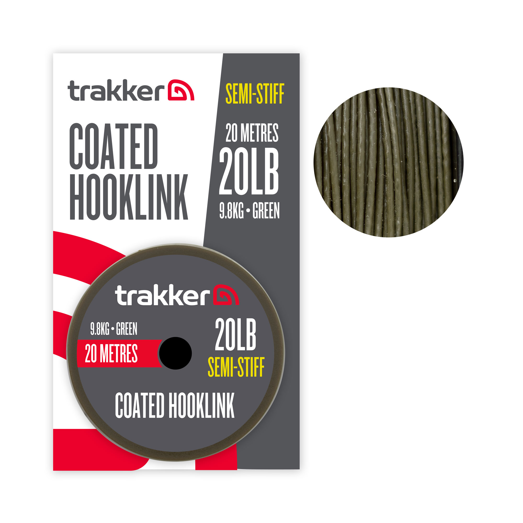 Trakker Semi Stiff Coated Hooklink Vorfachmaterial (20m)
