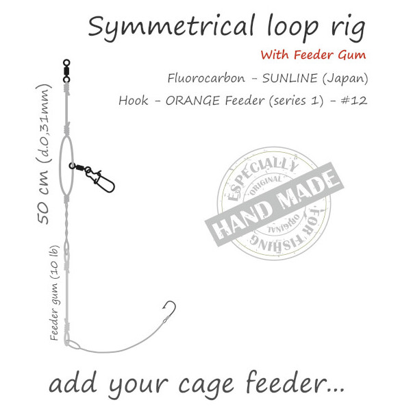 Life-Orange Feeder Rig Symmetrical Loop mit Gummiband