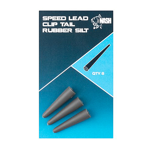 Nash Speed Lead Clip Tail Rubber (10 Stück) - Dark Silt