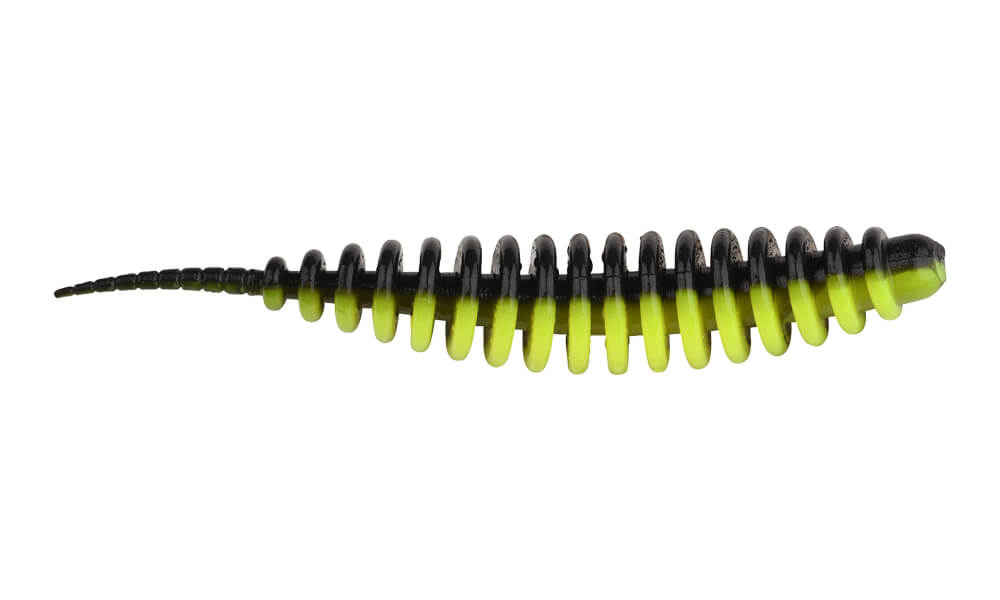 Spro Trout Master Worm Softbait 6.5cm (8 Stück) - Black Lime