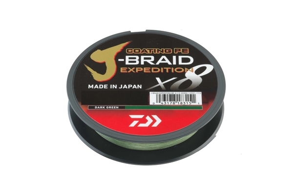 Daiwa J-Braid Expedidtion X8 Geflochtene Schnur Dark Green (3000m)