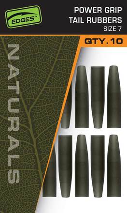 Fox Edges Naturals Power Grip Tail Rubbers Größe 7 (10 Stück)