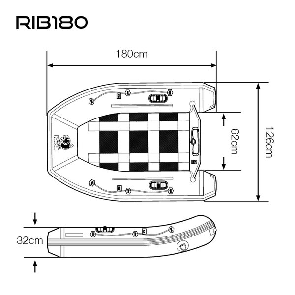 Nash Boat Life Inflatable Rib Schlauchboot 180
