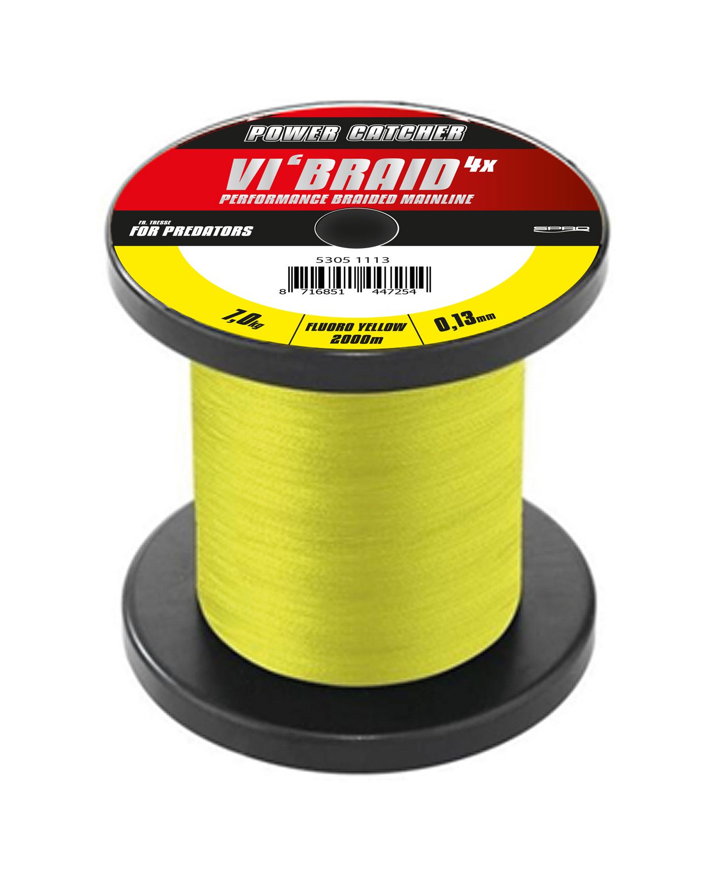 Spro Powercatcher Vi'Braid Geflochtene Schnur Yellow (2000m)