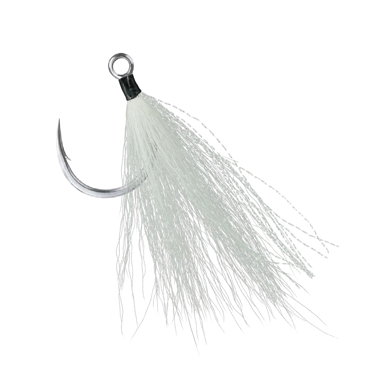 BKK Lone Diablo BT White Bucktail Meeres-Haken (2 Stück)