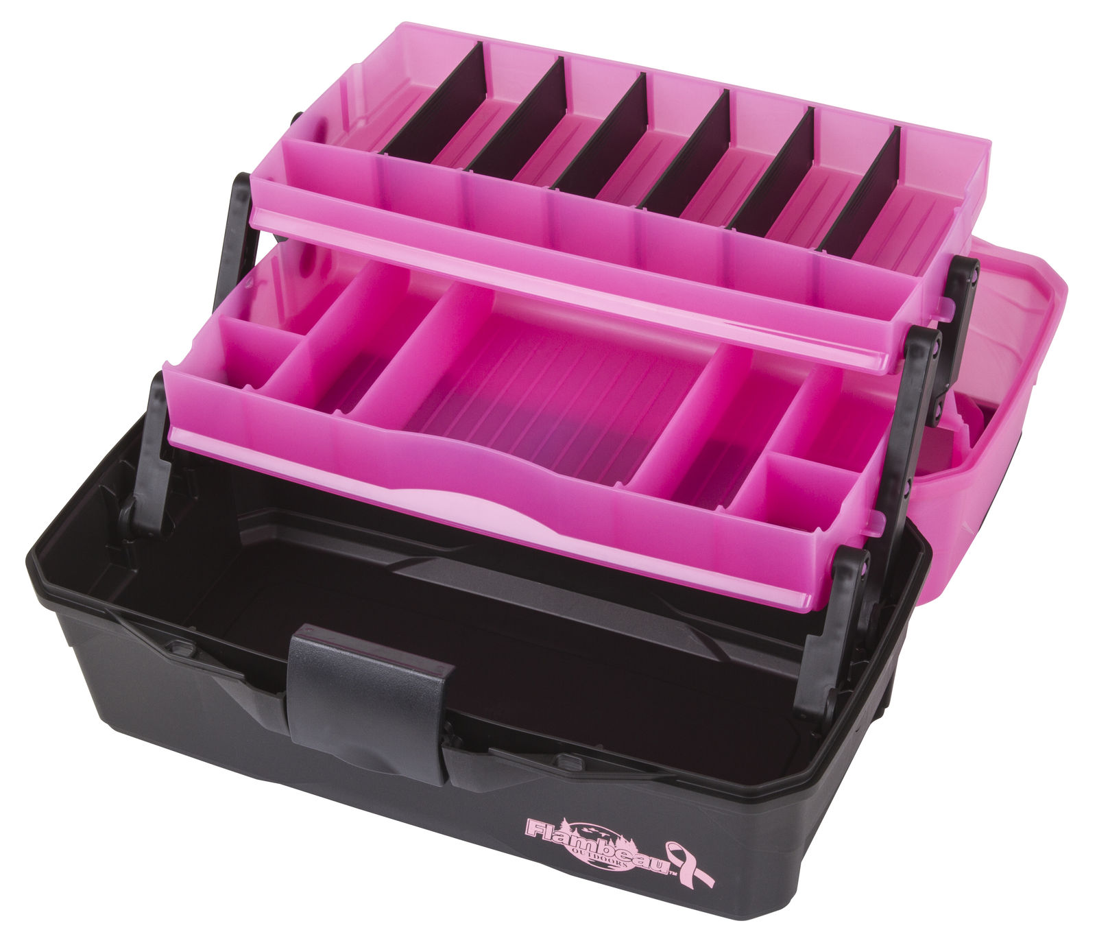 Flambeau Classic Angelkoffer - Classic 2-Tray Frost Series Pink