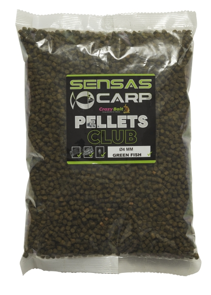 Sensas Pellets Club Grün mit Fischgeschmack (1kg)