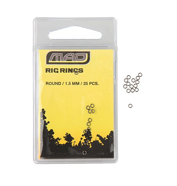 Carp Tacklebox,randvoll mit Tackle bekannter Topmarken - Mad Rig Rings Round 2.5mm (25pcs)