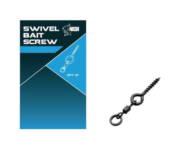 Nash Swivel Bait Screw 13mm (10 Stück)