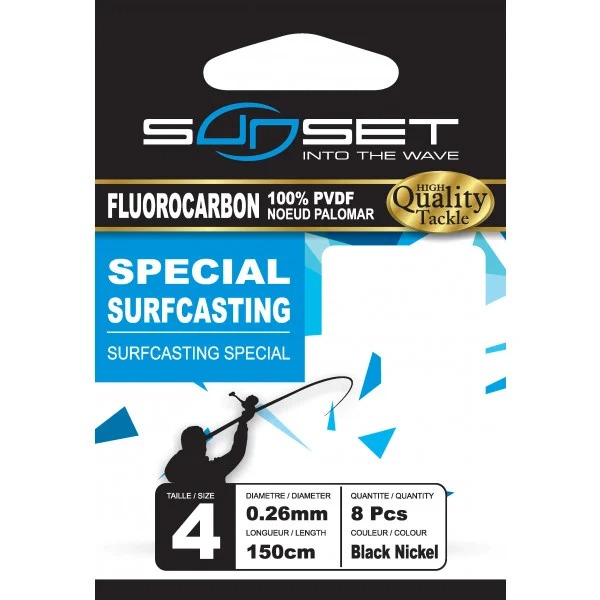 Sunset HM RS Competition Special Surf Casting Fluorocarbon Vorfächer 150cm