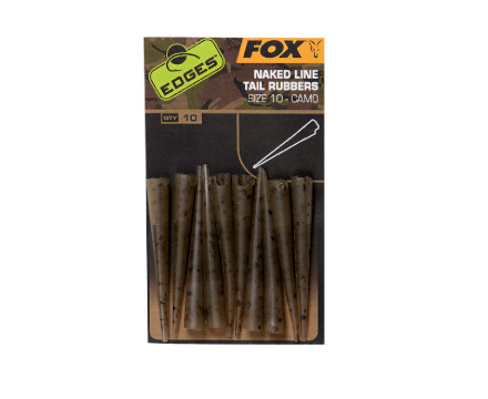 Fox Edges Camo Naked Line Tail Rubbers Größe 10 10 Stück
