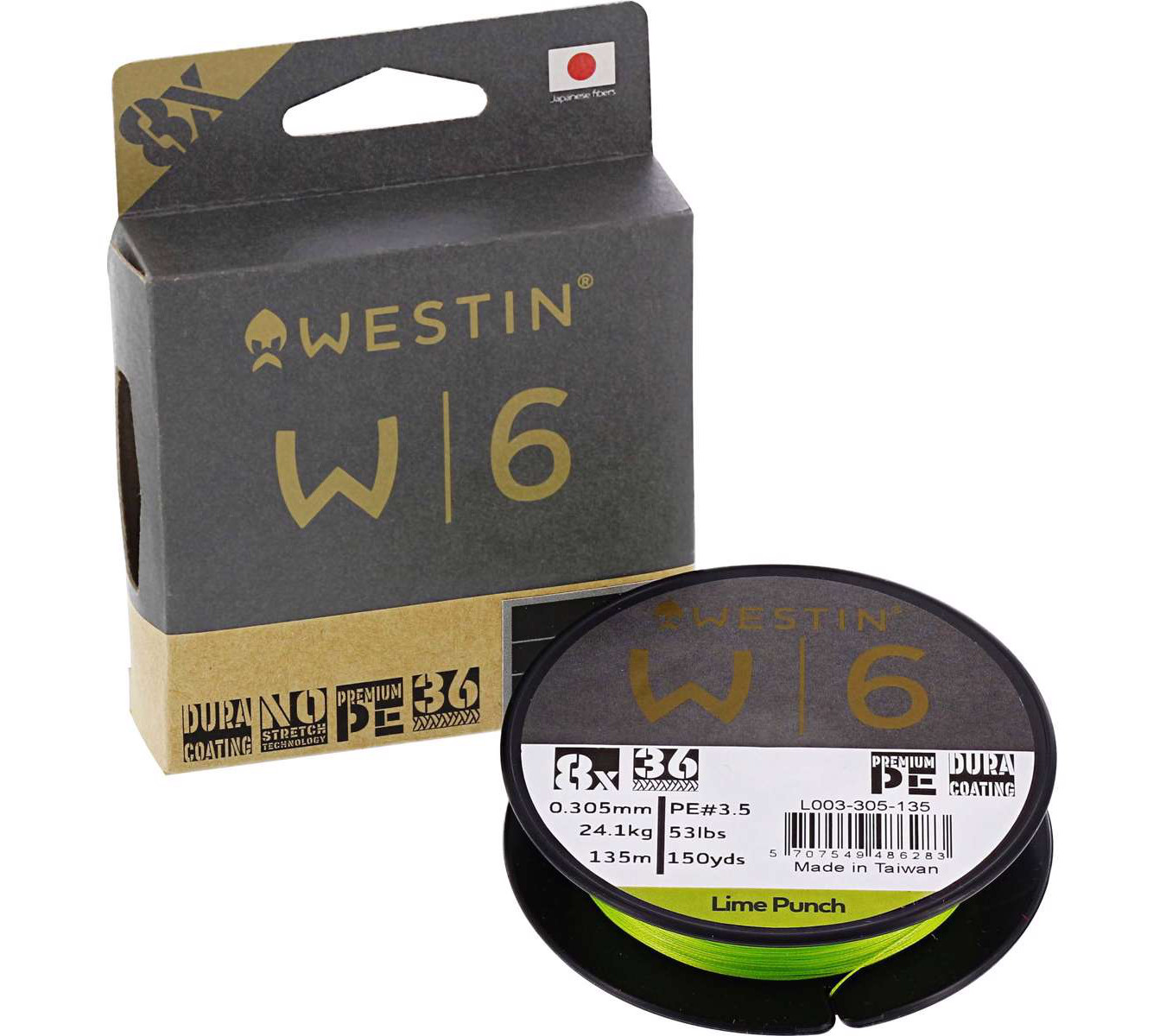 Westin W6 8 Braid Lime Punch 135m