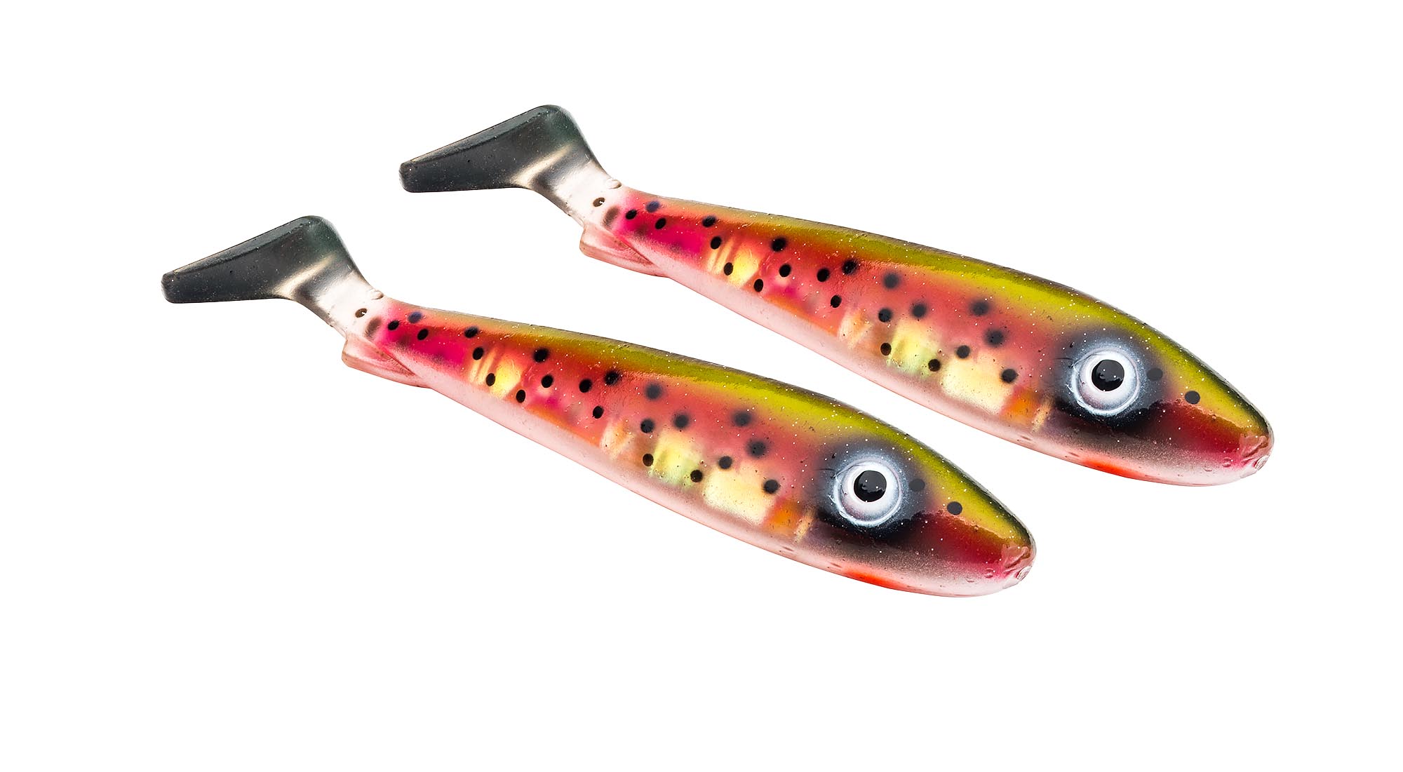 Svartzonker McRubber Shad 21cm (2 Stück) - Flash Electric Steel Head