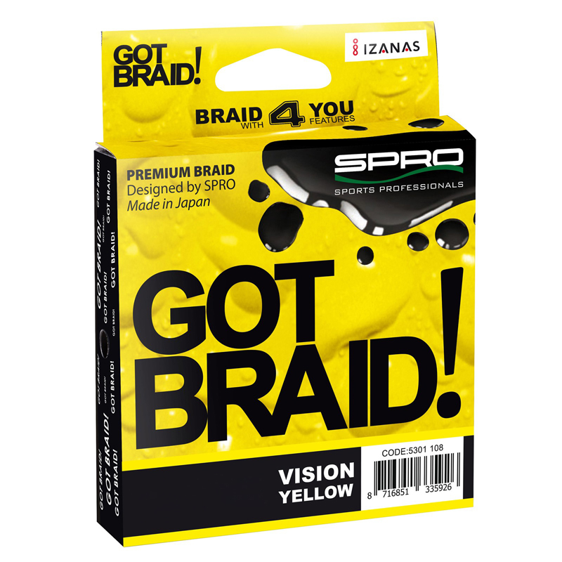 Spro Got Braid! 1500m Geflochtene Schnur - Vision Yellow