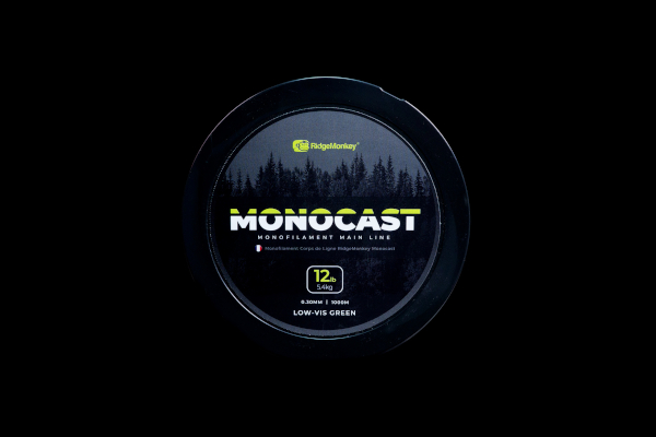 RidgeMonkey MonoCast Monofilamen Hauptschnur - 0,30mm 12lb/5,4kg 1000m