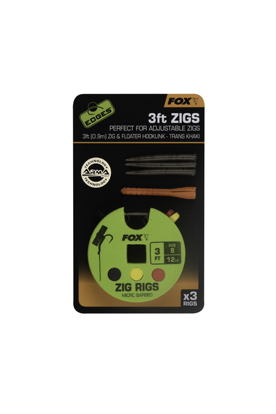 Fox Edges Zig Rig 12lb Size 8 (3 Stück)