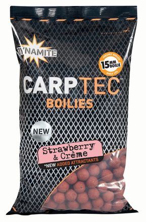 Dynamite Baits Carptec Strawberry & Crème Boilies (900g)