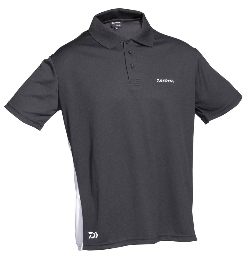 Daiwa Polo Shirt Schwarz/Weiß