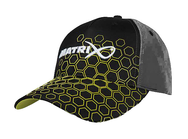 Matrix Hex Print Baseballkappe Schwarz