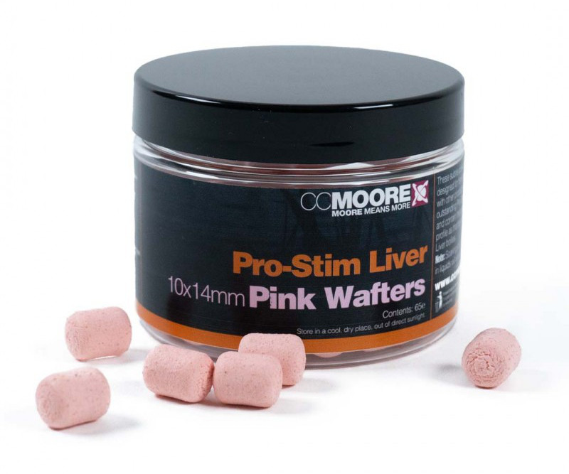 CC Moore Pro-Stim Leber Colour Dumbell Wafters (10x14mm) - Pink