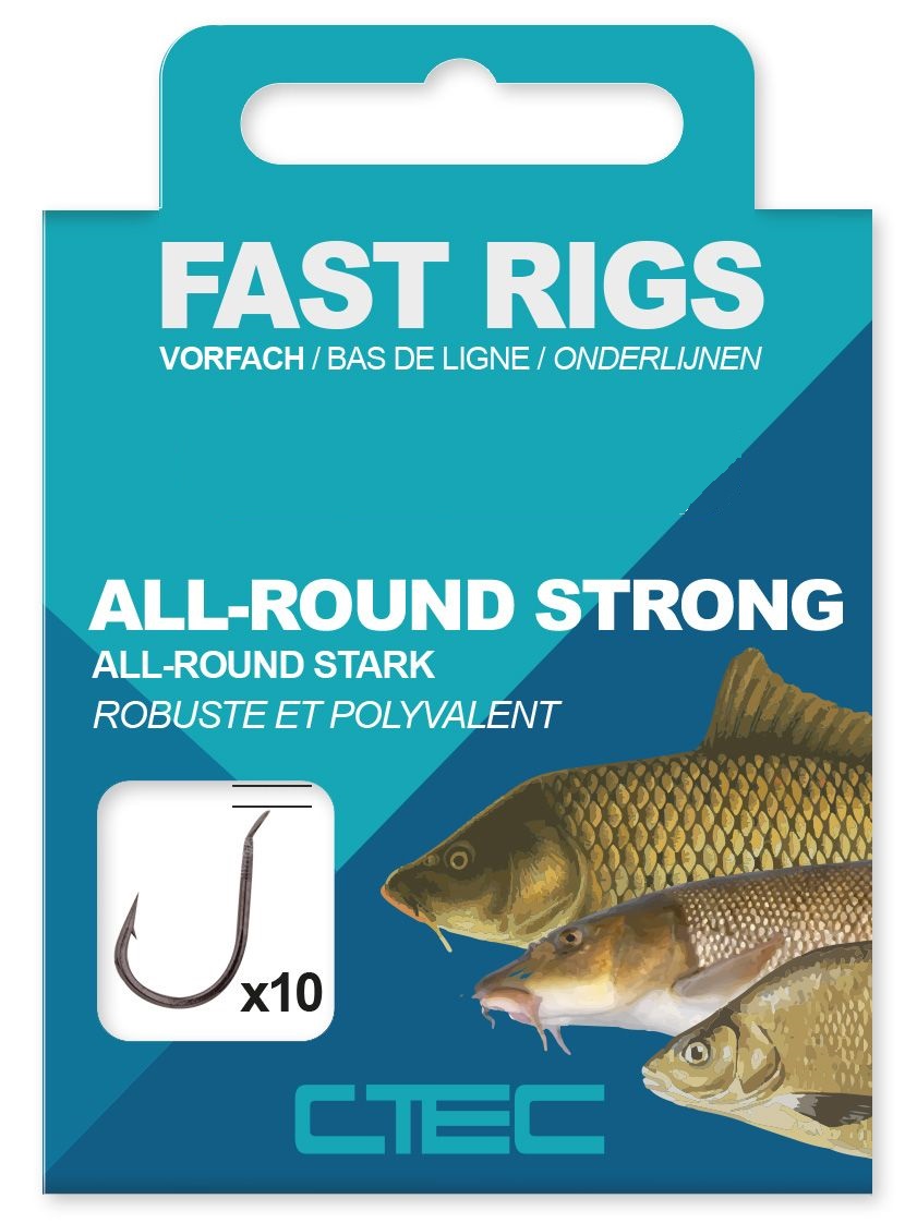 C-Tec Allround Strong Hook Rigs Fertigvorfächer 0.20mm #14 (10 Stück)