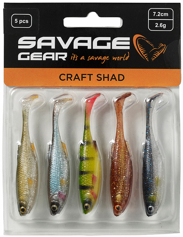 Savage Gear Craft Shad Mix, 5 Stück! - Clear Water