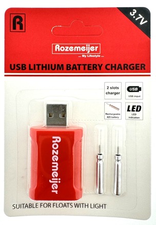 Rozemeijer USB-Lithium-Akku-Ladegerät inkl. 2 Stk. LIR425 Akku