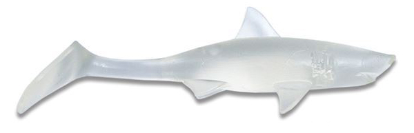Shark Shad Lures Baby Shark 10cm, 8 Stück! - Crystal Clear