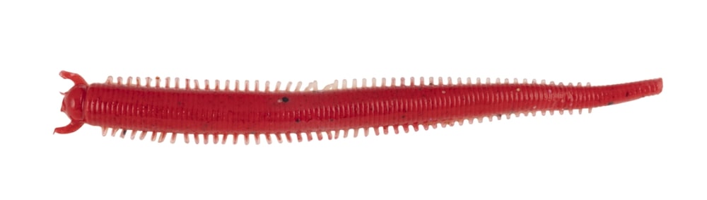 Berkley Gulp! Saltwater Fat Sandworm 4in Shad (10 Stück) - Red Belly Shrimp