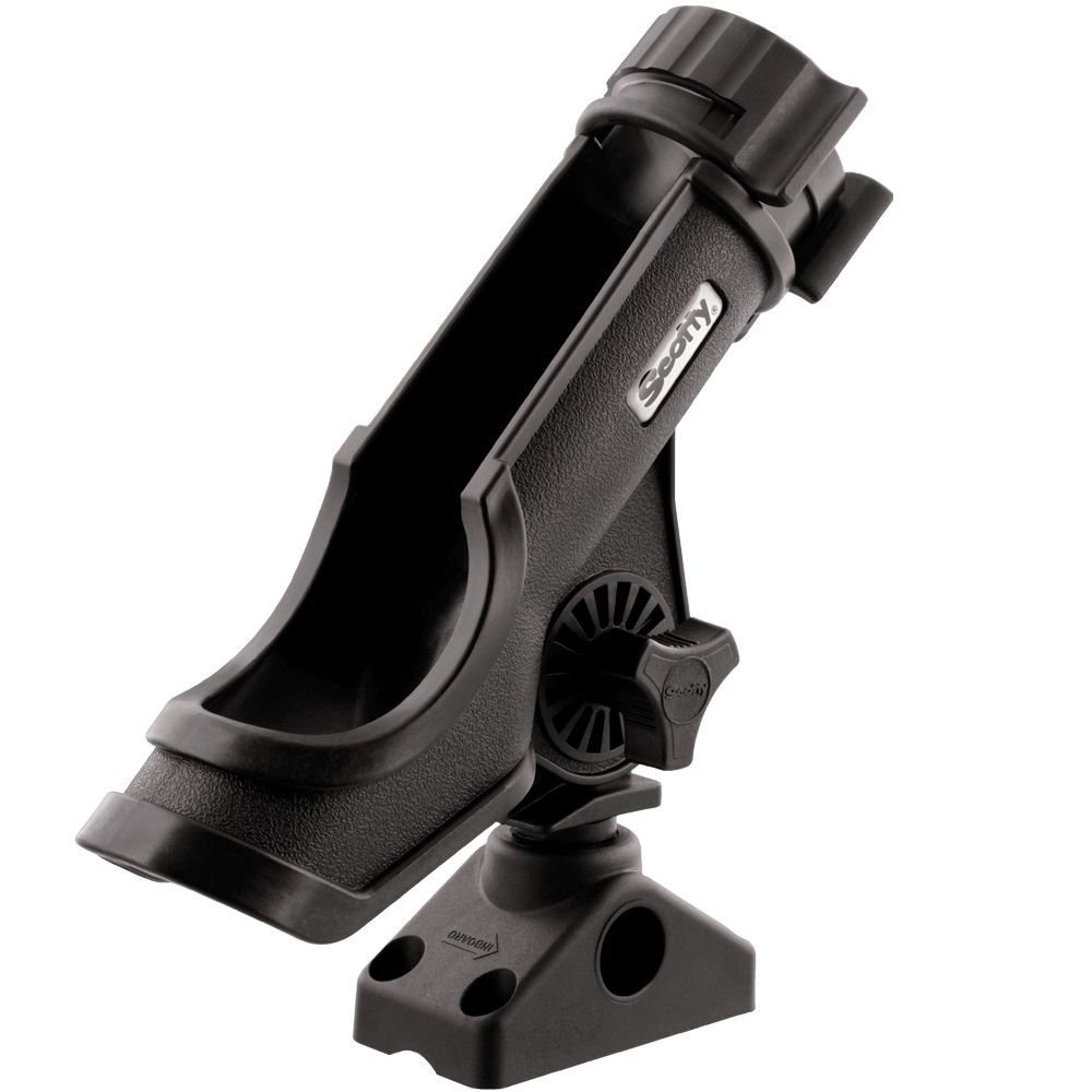 Scotty Powerlock Rod Holder Black W/ 0241 Side/Deck Mount (4 Stück)