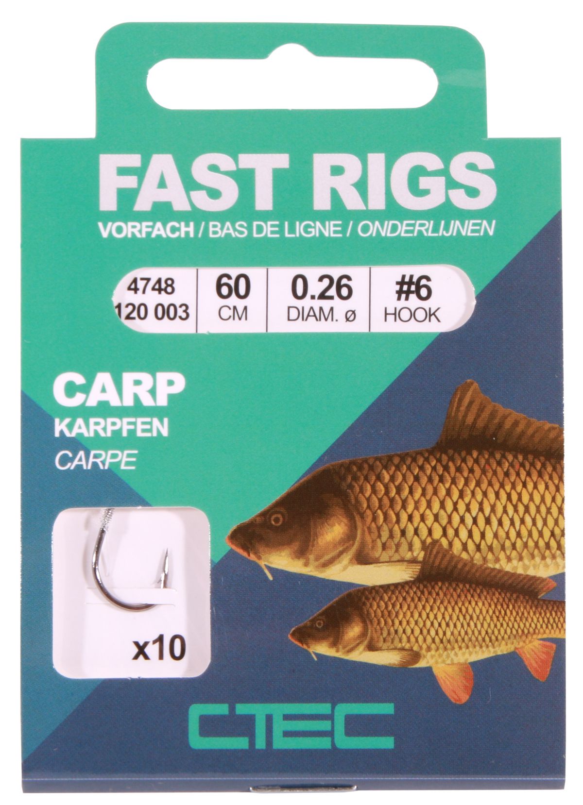 C-Tec Fast Rigs Carp Black 60cm