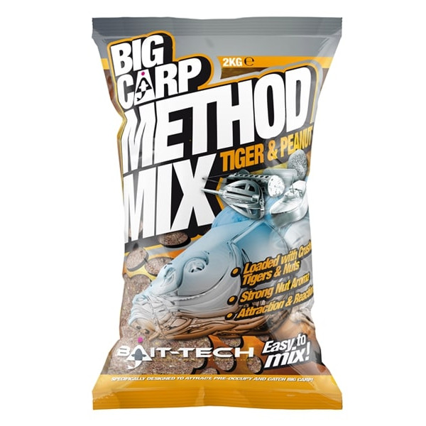 Bait-Tech Big Carp Method Mix Lockfutter (2kg) - Tiger & Peanut