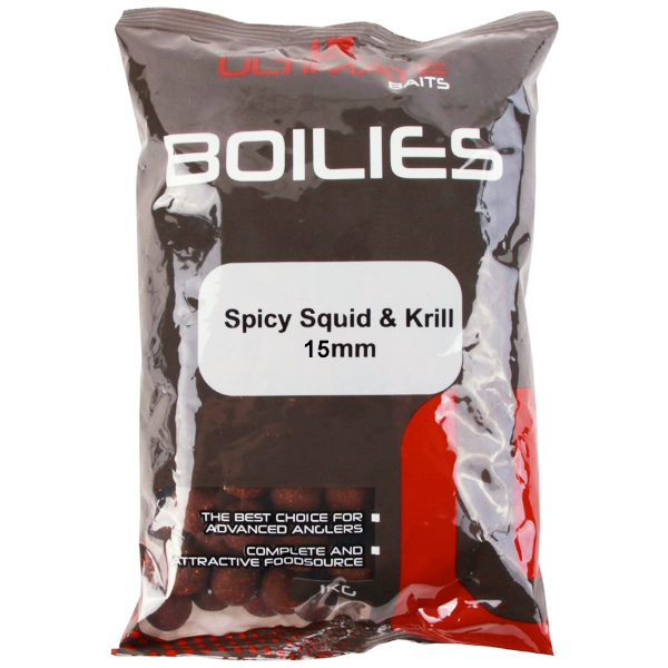 Carp Spring Pack - Ultimate Baits Spicy Squid & Krill 15mm