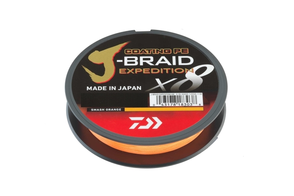 Daiwa J-Braid Expedidtion X8 Geflochtene Schnur Smash Orange (3000m)