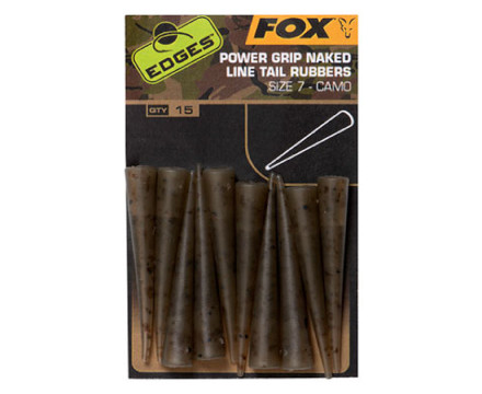 Fox Edges Camo Power Grip Naked Tail Rubbers Größe 7 10 Stück