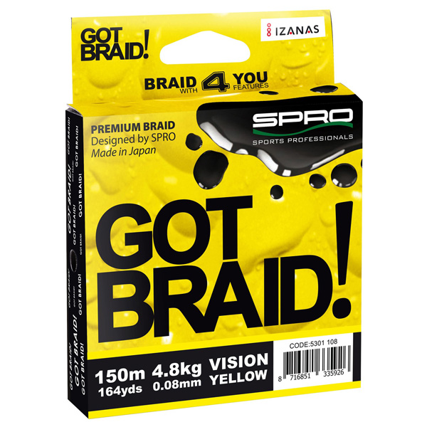 Spro CRX Ultra Light Micro Lure & Jig Set - Spro GOT BRAID! Yellow 0.08mm